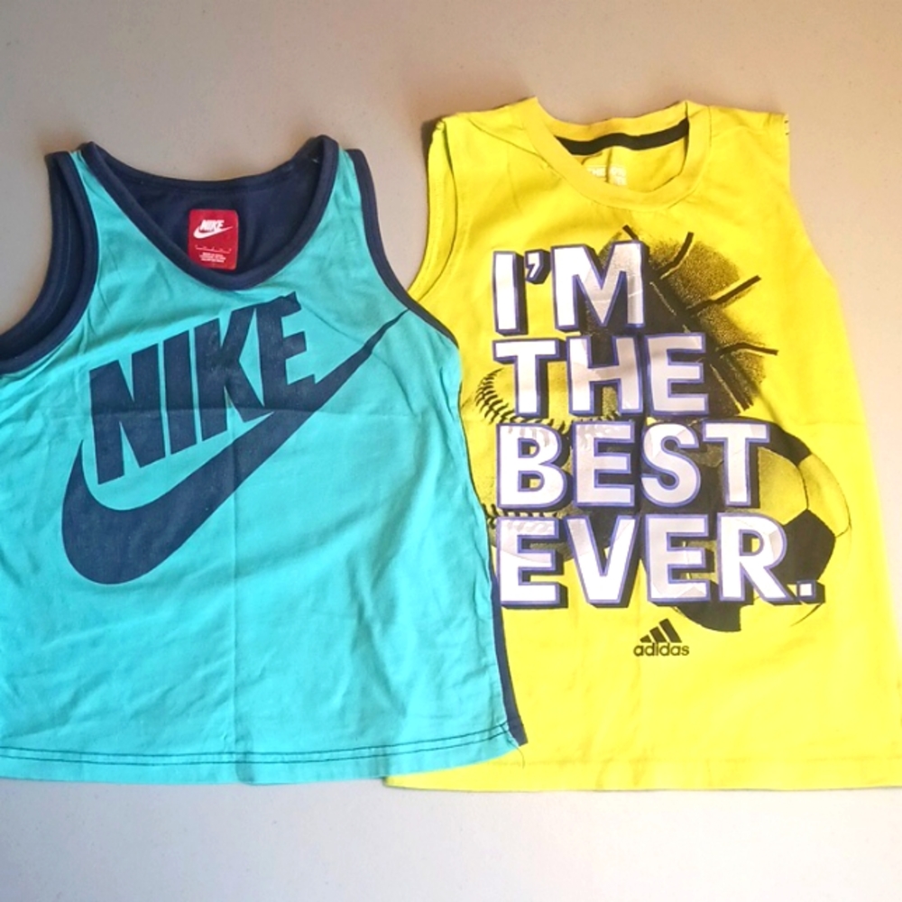 Boys Tank Tops Bundle Size 7 Lot of 2 Nike and Adidas #eshopchicago